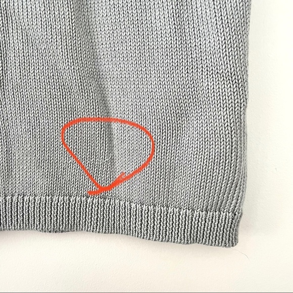 Brooks Brothers Gray Grey Sweater Vest Crew Scoop Neck Fringe Cotton XL - Picture 6 of 6